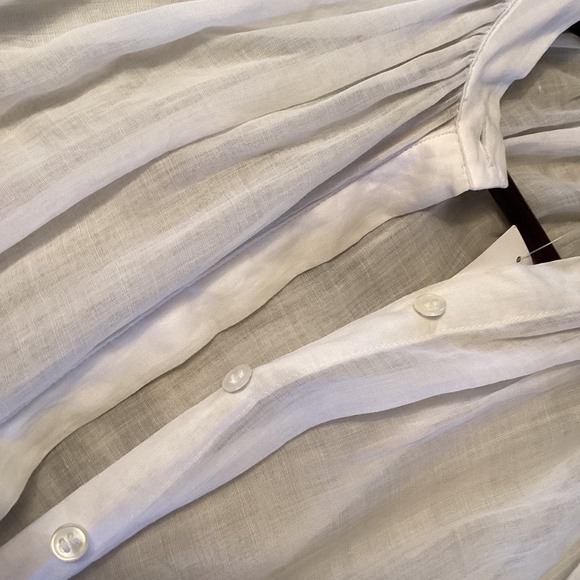 NWT Banana Republic Oversized Ramie Shirt, White, Relaxed fits like Medium - Picture 1 of 7